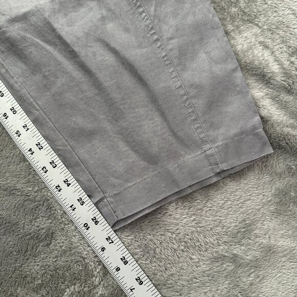 Eileen Fisher 100% Organic Linen Gray Pull On Pants Women's size LARGE - Picture 6 of 6